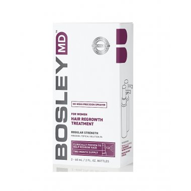 Bosley (Бослей) -Усилитель роста волос для женщин 2% (спрей)/For Women Hair Regrowth Spray 2% Bosley MD , 2*60 мл