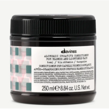 DAVINES ( Давинес)  Креативный кондиционер "АЛХИМИК" для осветленных и натуральных блондов оттенок "морская волна" Alchemic creative conditioner for blond and lightened hair Teal 250мл