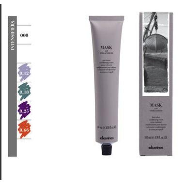 Davines (Давинес)   0,12  Усилитель оттенка светло-пепельный  краска ( Mask c Vibrachrom), 100 мл