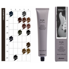Davines (Давинес)  6,15 Пепельно-махагоновый темный блонд Краска для волос ( Mask c Vibrachrom), 100 мл