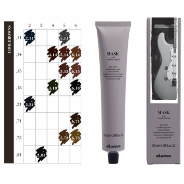 Davines (Давинес) 4.18 Пепельно-зеленоватый коричневый Краска для волос ( Mask c Vibrachrom), 100 мл Davines (Давинес) 4.18 Пепельно-зеленоватый коричневый Краска для волос ( Mask c Vibrachrom), 100 мл