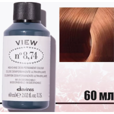 Davines (Давинес) 8,74  Бежево-медный светлый блонд  Деми краска  VIEW 60 мл