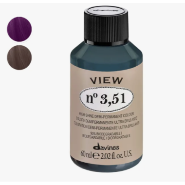 Davines (Давинес)  3,51  Махагоново-пепельный темно-коричневый  Деми краска  VIEW 60 мл
