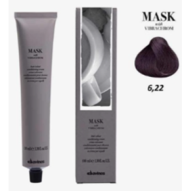 Davines (Давинес) 6.22  Интенсивно-ирисовый темный блонд Краска для волос ( Mask c Vibrachrom), 100 мл
