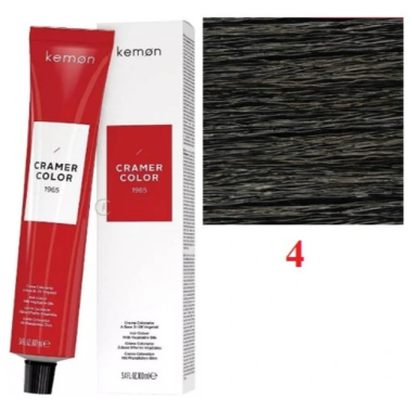 Kemon ( Кемон) -  № 4.  Перманентная крем-краска на основе растительных масел СRAMER COLOR 100мл