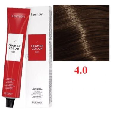 Kemon ( Кемон) - № 4,0 Перманентная крем-краска на основе растительных масел СRAMER COLOR 100мл Kemon ( Кемон) - № 4,0 Перманентная крем-краска на основе растительных масел СRAMER COLOR 100мл