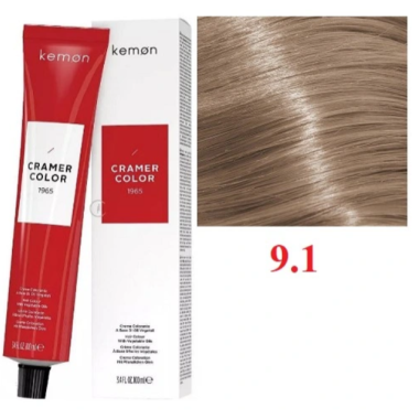 Kemon ( Кемон) -  № 9.1  Перманентная крем-краска на основе растительных масел СRAMER COLOR 100мл