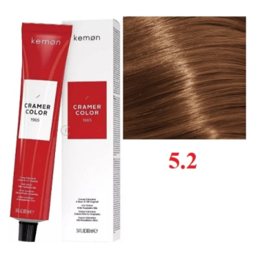 Kemon ( Кемон) -  № 5.2  Перманентная крем-краска на основе растительных масел СRAMER COLOR 100 мл