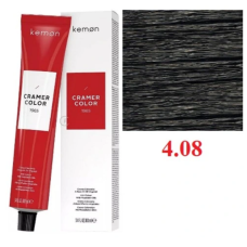 Kemon ( Кемон) -  № 4.08  Перманентная крем-краска на основе растительных масел СRAMER COLOR 100 мл
