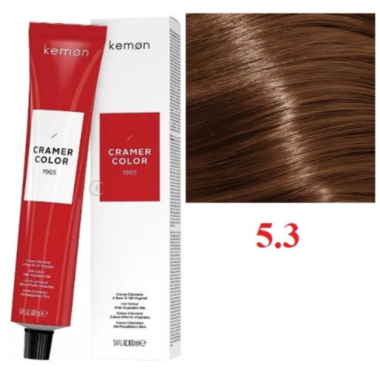 Kemon ( Кемон) -  № 5,3  Перманентная крем-краска на основе растительных масел СRAMER COLOR 100 мл