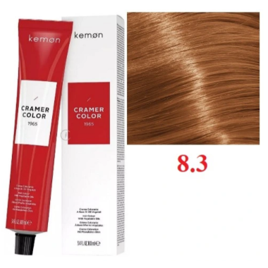 Kemon ( Кемон) -  № 8,3  Перманентная крем-краска на основе растительных масел СRAMER COLOR 100 мл
