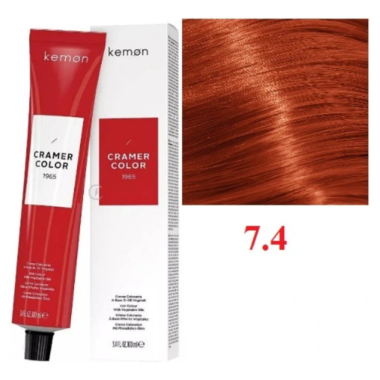 Kemon ( Кемон) -  № 7,4  Перманентная крем-краска на основе растительных масел СRAMER COLOR 100 мл