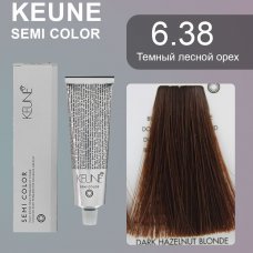 Keune (Кене) 6.38 Темный лесной орех Полуперманентный краситель Семи (Semi Color), 60 мл.