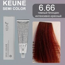 Keune (Кене) 6.66 темный блондин интенсивно-красный  Полуперманентный краситель Семи (Semi Color), 60 мл.