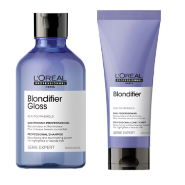 LOREAL PROFESSIONNEL  (Лореаль) Набор Blondifier для блонда: шампунь Gloss, 300 мл + кондиционер, 200 мл