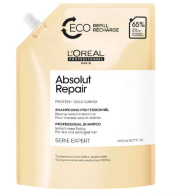 LOREAL PROFESSIONNEL (Лореаль)Шампунь для восстановления поврежденных волос Absolut Repair, рефил, 1500 мл