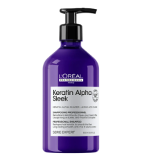 Loreal (Лореаль)  Бессульфатный шампунь для непослушных, пористых волос Keratin Alpha Sleek, 500 мл