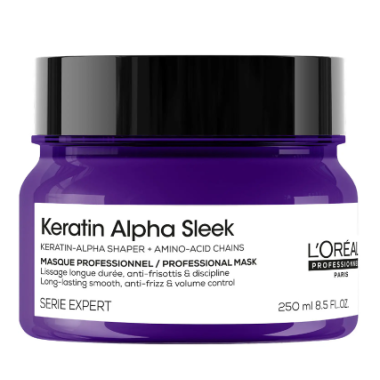 Loreal (Лореаль)  Питательная маска для выпрямления волос Keratin Alpha Sleek, 250 мл