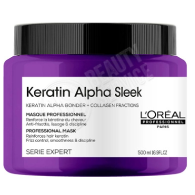 Loreal (Лореаль)  Питательная маска для выпрямления волос Keratin Alpha Sleek, 500 мл