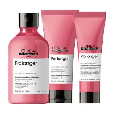 Loreal (Лореаль) Набор Pro Longer для длинных волос: шампунь, 300 мл + кондиционер, 200 мл + термозащита, 150 мл