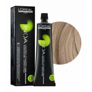 LOREAL PROFESSIONNEL (Лореаль) Краска ИНОА 8.21 Светлый блондин перламутровый пепельный  INOA Resist 60 мл