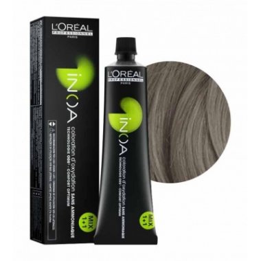 LOREAL PROFESSIONNEL (Лореаль) Краска ИНОА 8.21 Светлый блондин перламутровый пепельный  INOA Resist 60 мл