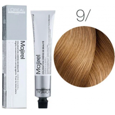 LOREAL PROFESSIONNEL (Лореаль) 9 очень светлый блондин краска для волос  (MAJIREL Ionene G Incell), 50 мл