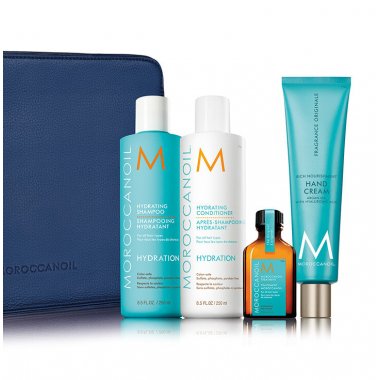 Moroccanoil (Мороканоил) Праздничный набор Moroccanoil 2023 Увлажнение  ( масло 25 мл + шампунь 250 мл + кондиционер 250 мл + крем для рук 100 мл )