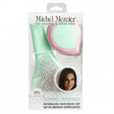 Michel mercier Набор щеток в пастельных тонах для нормальных волос  (Pastel Classic and Travel Detangling Brushes set for Normal hair) 1 шт