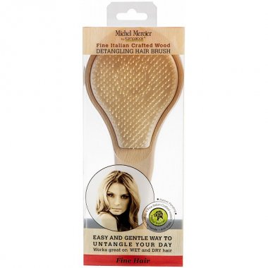 Michel mercier Щетка деревянная для нормальных волос (WOODEN Detangling Brush for Normal hair) 1шт