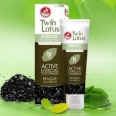 Twin Lotus (Твин Лотус) Зубная паста Угольная (Active Charcoal), 25 гр