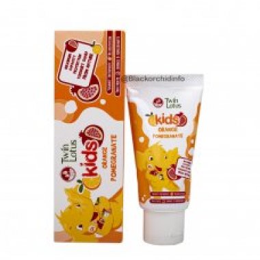 Twin Lotus (Твин Лотус) Детская зубная паста с Апельсином 35г / Dok Bua Ku Kids Herbal Toothpaste for kids Orange flavor 35g 1 шт