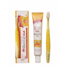 Twin Lotus (Твин Лотус)  Набор для детей 3-6 лет:  (Set Kids Herbal Toothpaste Strawberry Flavor 35 g and Toothbrush Extra Soft1 шт