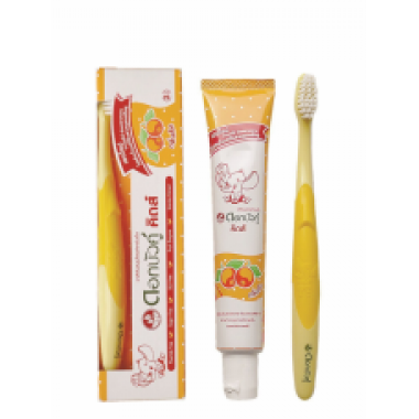 Twin Lotus (Твин Лотус)  Набор для детей 3-6 лет:  (Set Kids Herbal Toothpaste Strawberry Flavor 35 g and Toothbrush Extra Soft1 шт