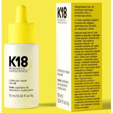 K-18 -   Масло-бустер для молекулярного восстановления волос,   molecular repair hair oil 10мл