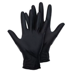 COSMETICS SHOP - Перчатки " L" черные нитриловые одноразовые для окрашивания/для косметологических процедур, 2 шт. (1 пар )