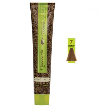 MACADAMIA  (Макадамия)   MC7/2  Средний зелено-матовый блондин  Крем-краска Macadamia Oil Cream Color, 100мл
