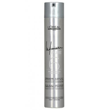 Loreal (Лореаль)Лак для волос  без запаха Infinium Pure Strong  (  ИНФИНИУМ ЛАК ПЮР СТРОНГ) 500 мл